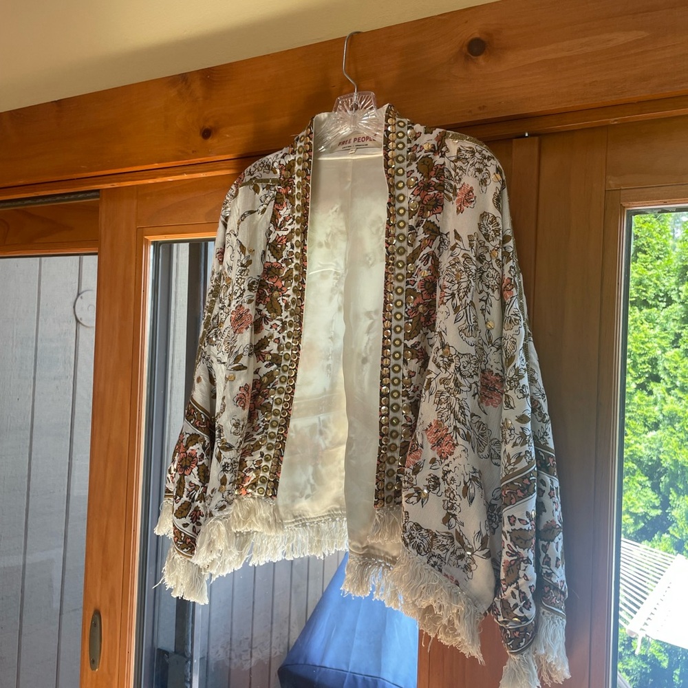NWT Free People Open Lightweight Shawl/Balero Coat